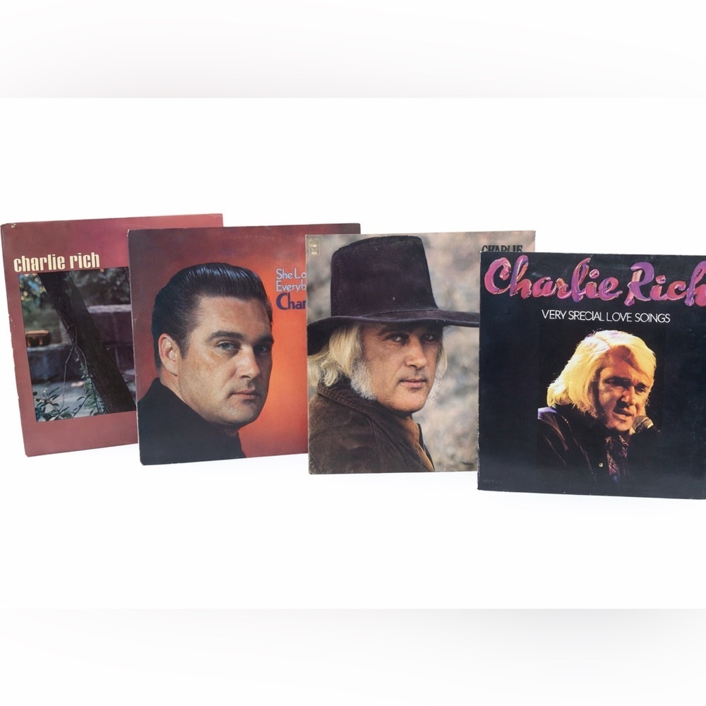 Charlie Rich Vinyl Record Bundle (4 LPs) | Country Classics Collection